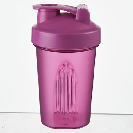 400ML Sports Protein Pulver Shaker Shake Kop Plastik - Lilla