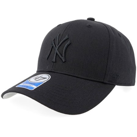 47 Brand - MLB Svart adjustable Caps - Kids New York Yankees Raised Basic Mvp Black Adjustable @ Hatstore