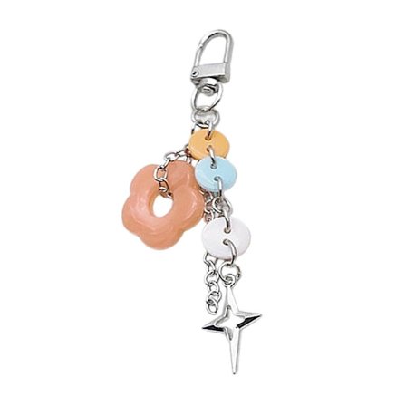 Stilfuld Telefon Vedhæng Nøglering Vedhæng Blomst Knap Perle Telefon Charm Moderigtig Nøgle Ornament Egnet til Telefoner Nøgle Pink