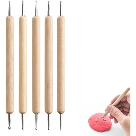 5 stk. Nail Art Dotting Penn Rhinestone Nail Art Verktøy Dobbeltsidig Neglelakk Manikyr Nail Art Dotting Penn