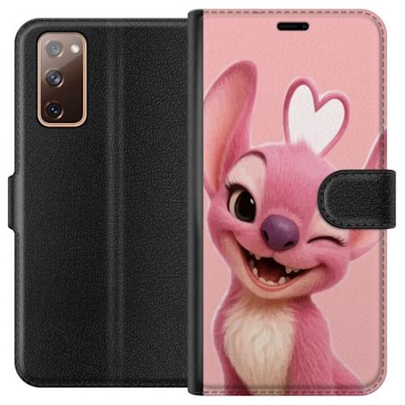 Kompatibelt Plånboksfodral till Samsung Samsung Galaxy S20 FE Ängel rosa figur blinkar lekfull design med hjärta glädje kärlek och mjuk charmig s