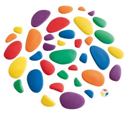 MYPAUZE Regnbågsstenar 36st - Lyreco - Skola och förskola - Lekmaterial - Bygglek, konstruktion och mosaik
