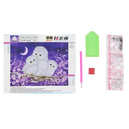 DIY Håndlavet Rhinestone Broderi Maleri Korssting Kit Håndværk til Hjemmevæg Dekoration