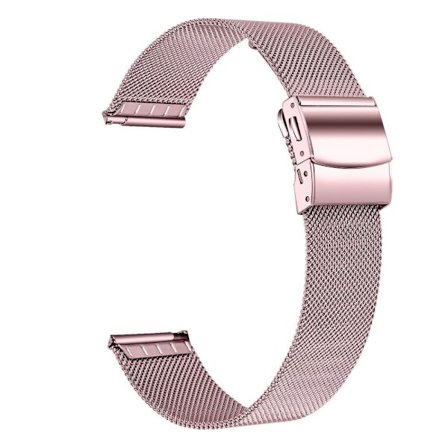 Garmin Forerunner 265S Music Quick Release Strap 18mm Replacement Milanese Watch Band - Lyserød Rose