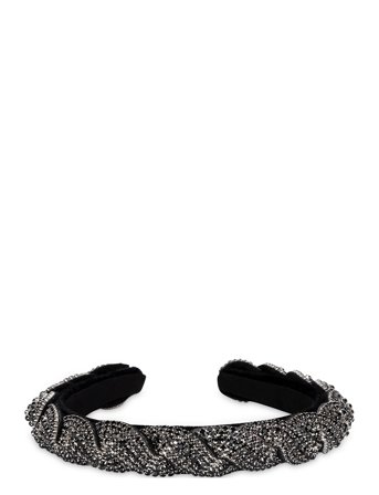 SUI AVA Sarah Crystal Headband - Black - ONE SIZE