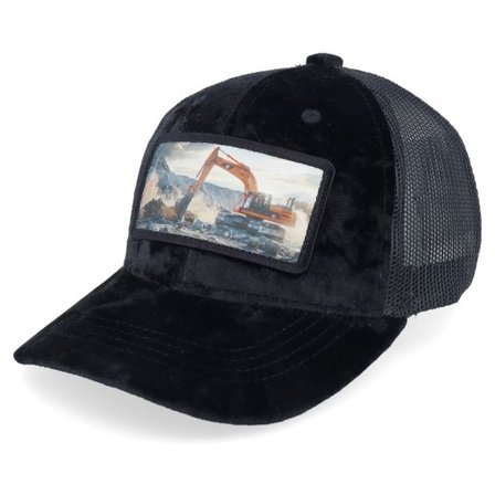Calza Pennello - Svart trucker Keps - Kids Excavator Velvet Black Trucker @ Hatstore