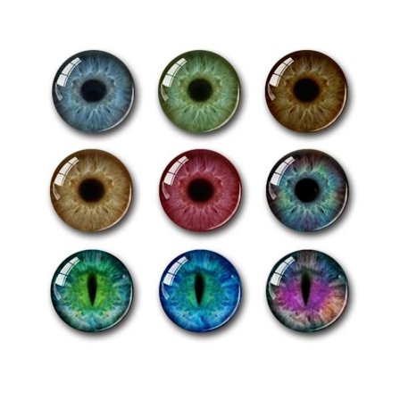 20st/10 par Eyes Crafts Eyes Puppet Crystal Eyes 10MM-FÄRG