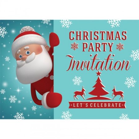 Inbjudningskort julfest 8-pack - tomte - Partyninja.se