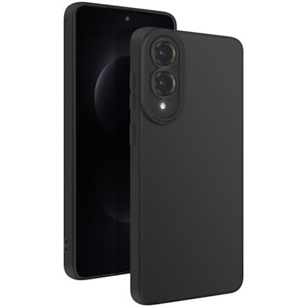 Coque til Samsung S25 Edge Silikone Glat Kamera Blok Beskyttet Sort