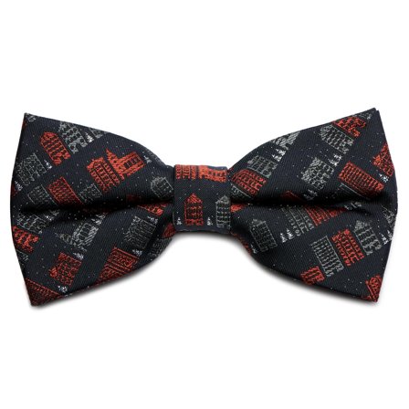 Dark-Grey Winter Wonderland Pre-Tied Bow Tie for Men - Pre-tied bow ties