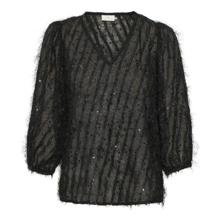 Kaffe - Blusar - Svart - Dam - Storlek: 3xl, Dam, Storlek: 3XL
