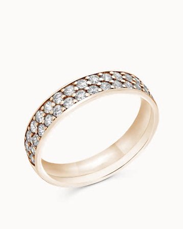 Bague éternité Laura en or rose 18 carats - Bagues de fiançailles et bagues de fiançailles Alliances de Vanbrun