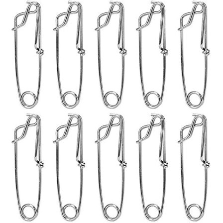 Vbest Life 10 stk Fiskeklips Rustfritt Stål Tuna Klips Longline Grenhengere Snap Klips Fisketilbehør 26x100mm Fjelltur Campingutstyr