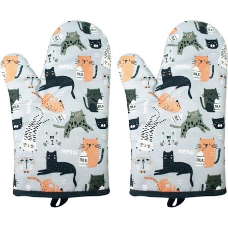 Sett med ovnhansker - Egnet for matlaging og baking - Blå