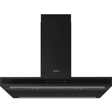 Smeg KLTI9L4MB frithængende emhætte 90 cm, matsort | KitchenOne