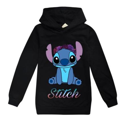 Barn Lilo Stitch Hoodies Tröja med print Black 100cm