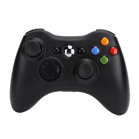 2.4G trådløs gamepad-håndtag til Xbox 360/PS3-vært, sort