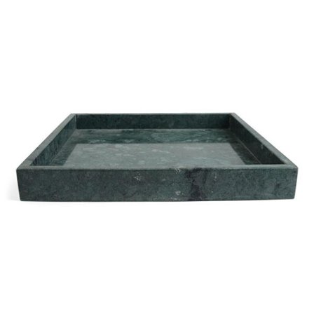 Bricka Kvadrat Marmor Grön 30x30 cm Form Living