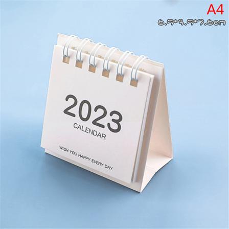 2022 2023 Retro Enkel Enfärgad Mini Skrivbordskalender Stående
