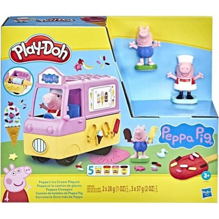 Play-Doh Peppa och glassbilen, Peppa och George figurer och 5 burkar