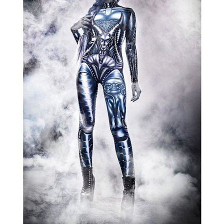 (M Svart) Sexig Cosplay Kostym Kvinnor, Robotdräkt