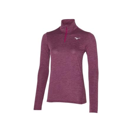 Shirts Mizuno Impulse Core Ls Hz Tee Rödbrunt 163 - 168 Cm/s