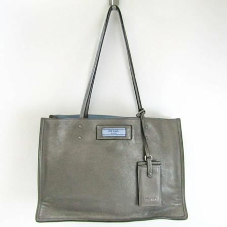 Prada Vintage Pre-owned Etiquette Tas , Grijs , Dames , Maat: ONE Size Vintage Tassen