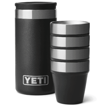 Yeti Rambler Shot Glasses with Carrying Case Black