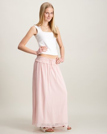 Gina Tricot Young Y tassel chiffon skirt Rosa Skjørt Jente - Kids Brand Store