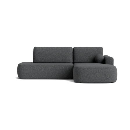 Monza Chaiselongue-Schlafsofa, rechts | Stauraum, elegantes Design, Puente Grau/Blau, stilvolles Ecksofa mit Schlaffunktion, 90cm