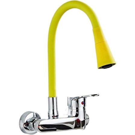 Köksblandare Väggmonterad Köksblandare Badrumsblandare Dubbelhålsblandare Varm- och Kallt Vatten 360° Fri Rotation Köksredskap