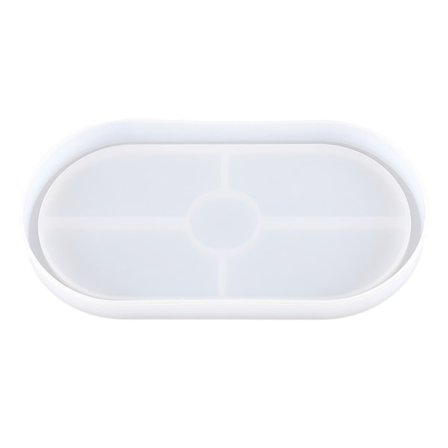 DIY Oval Bricka Underlägg Epoxihartsform Oval Tallrik Fat Kopp Matta Silikonform DIY Hantverk Smyckeshållare Organizer Form