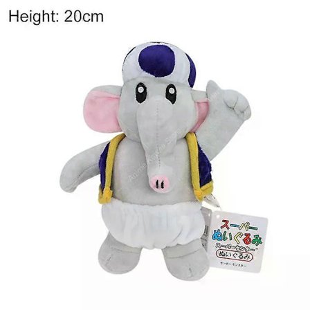 AGame Mario Plyschdocka Söt Mario Luigi Princess Peach Daisy Rosalina Elefant Bowser Bowser Jr Vivian Ninji Gosedjur