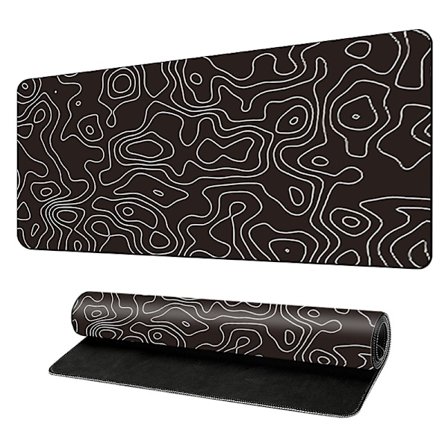 Vattentät musmatta av gummi för internetkaféer, hem, kontor Svarta och vita linjer