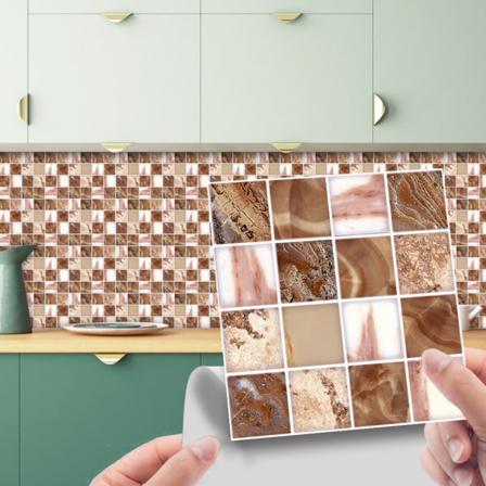 10 St Kakelklistermärke Mosaikmönster Självhäftande Väggdekal