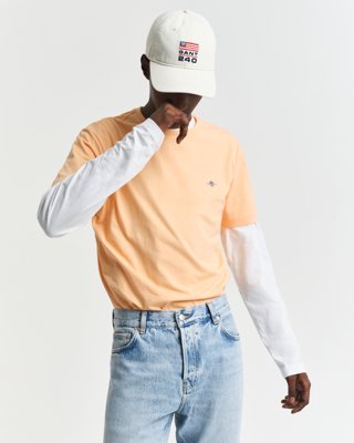 GANT - Klassisk t-skjorte i regular-fit til herre peachy orange