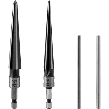 2 stk. 1/4" T-formet konisk brotsj karbonstål håndbrotsj for rubbing med D