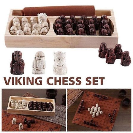 Vikingeskak Traditionelt Strategi Bærbart Brætspil