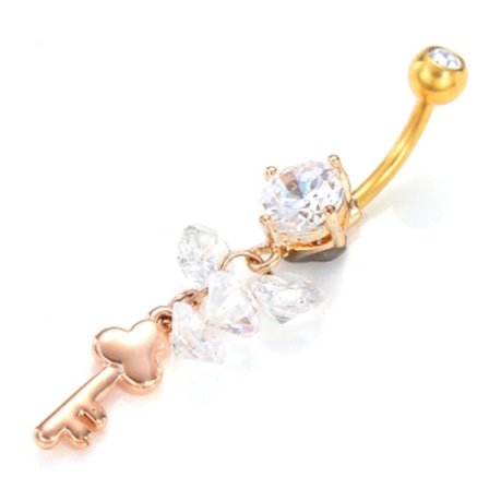 Guldpläterade Navelpiercing Piercing smycken