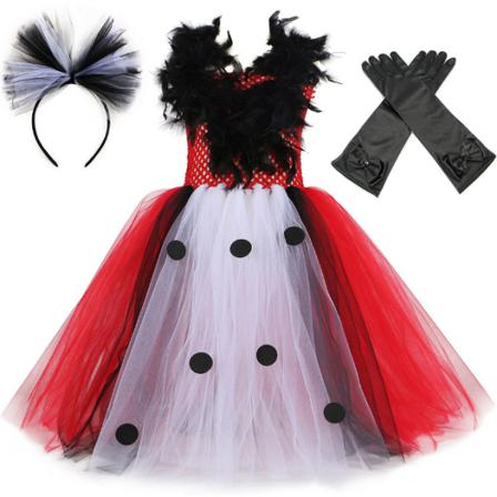 Halloween Magic Prinsessadräkt För Flickor Red1 L