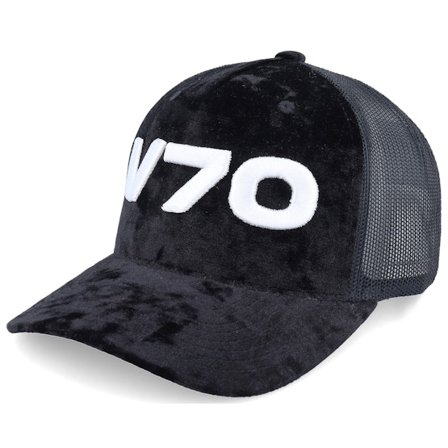 Iconic - Black trucker Czapka Z Daszkiem - 3d V70 Logo Velvet Black Trucker @ Hatstore