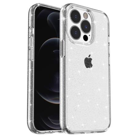 Iphone 14 Pro Glittery Powder Mobilskal - Vit Vit