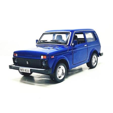 Hhcx-1/32 Russisk Lada Niva Legetøj Modelbil Legetøj Diecast Metal Støbning Pull Back Musik Let Bil Til Børn Køretøjslegetøj - Perfet Blue