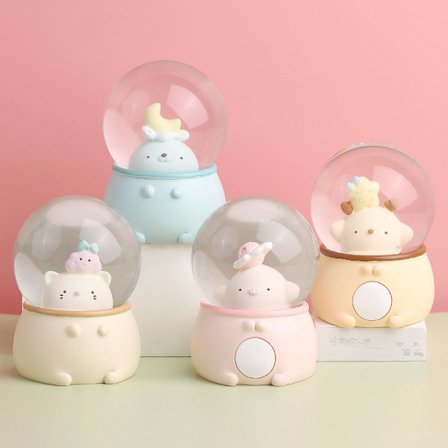 4 Starland kristallipallo valoilla pöytäkoristeet pienet lamput