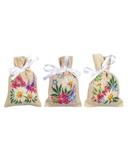 Stickpackung Dufttütchen Frühlingsblumen 3-er Pack