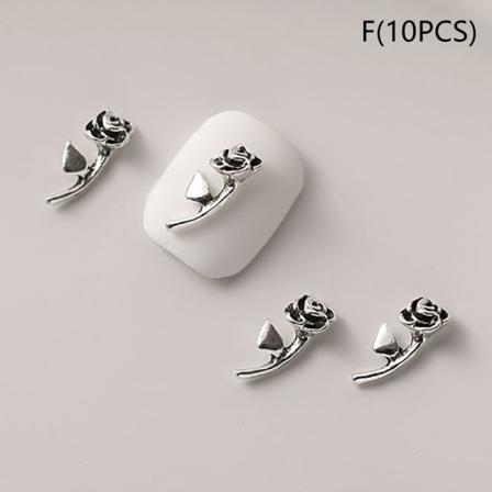 10 STK 3D Rose Nail Art Ornament Legering Nail Art Charms DIY Retro F