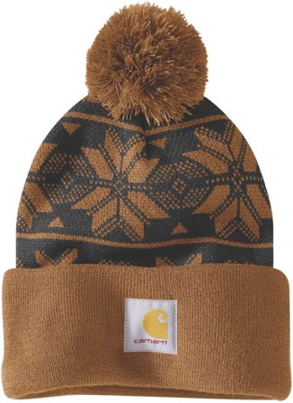 Carhartt Workwear Carhartt W's Knit Pom Jacquard Beanie Carhartt Brown