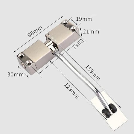 Automatisk dør lukker i rustfritt stål med fjær