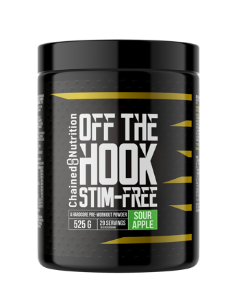 PWO uden Koffein Chained Nutrition Off the Hook PWO Stim Free 525 g, Sour Apple - Bodyman.dk