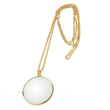 Förstoringsglas 5X Optisk Lins Bärbart Halsband Smycken Lupp Gåvor Kina a